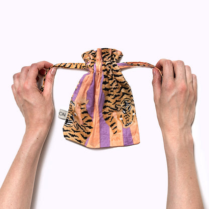 Baumwolltäschchen "Poppy Tiger Peach Fusion"