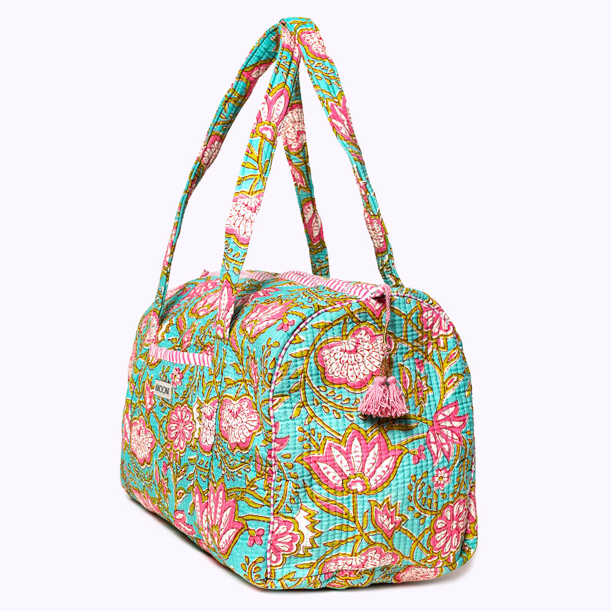 Handgemachte Baumwolltasche  "Pink Lotus"