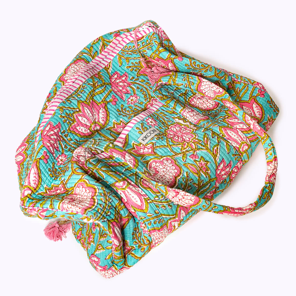 Handgemachte Baumwolltasche  "Pink Lotus"