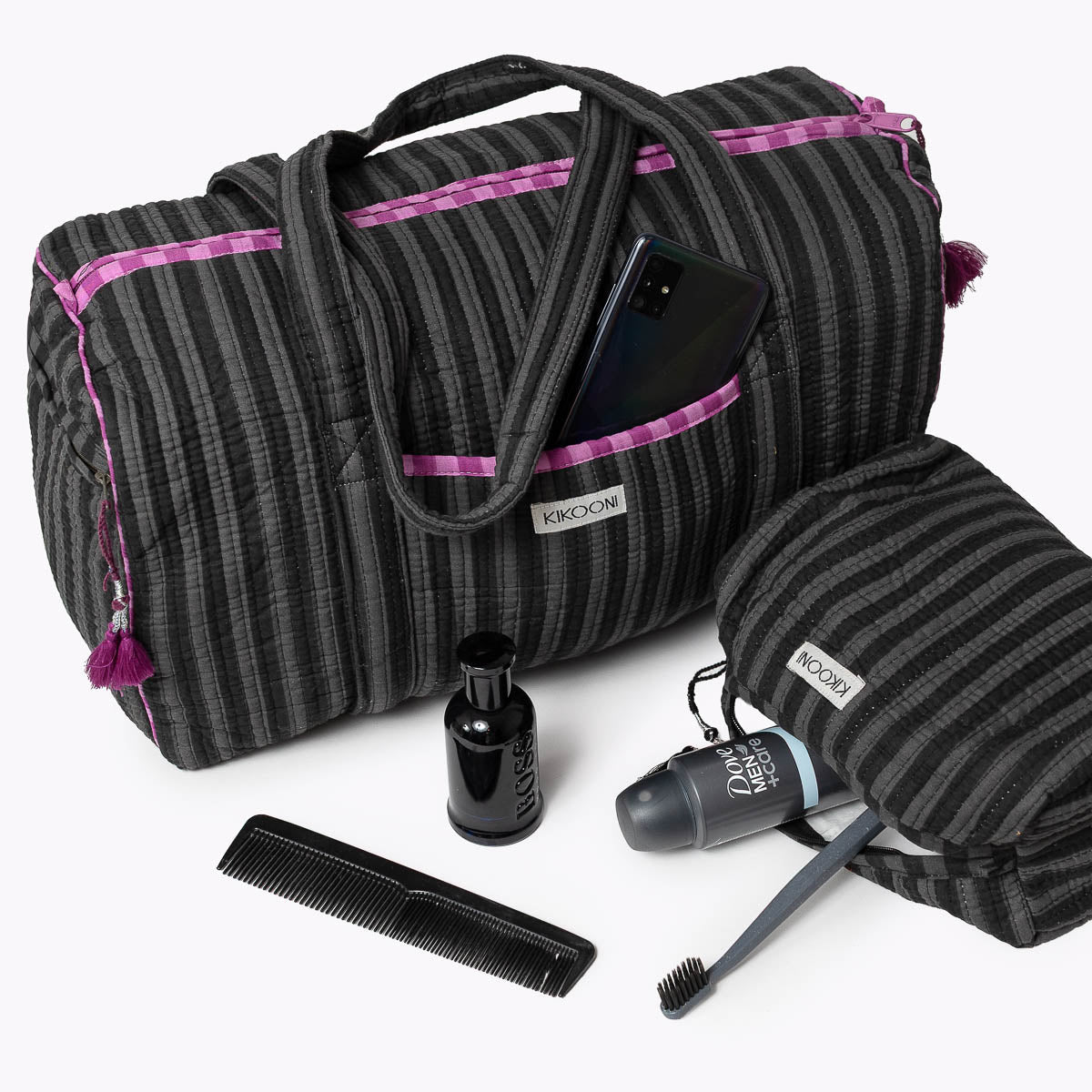 Baumwolltasche "Thin Stripes Midnight"