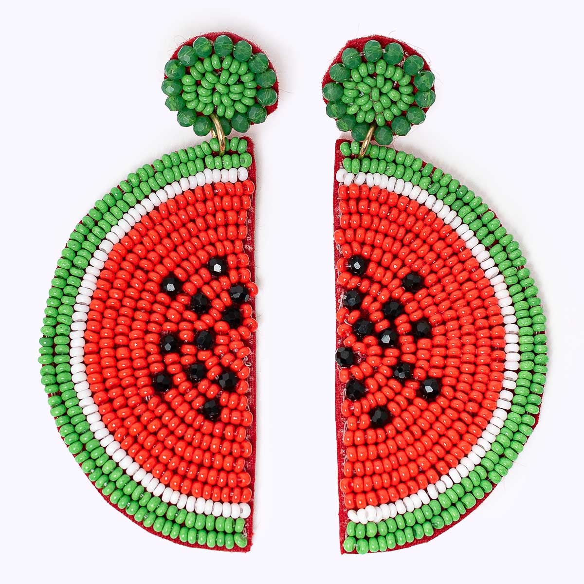 Beaded Earrings "Watermelon Love"