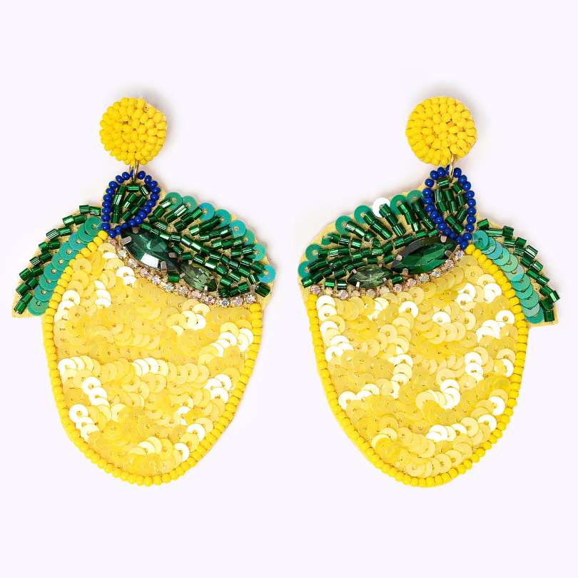 Beaded earrings "Lemango"
