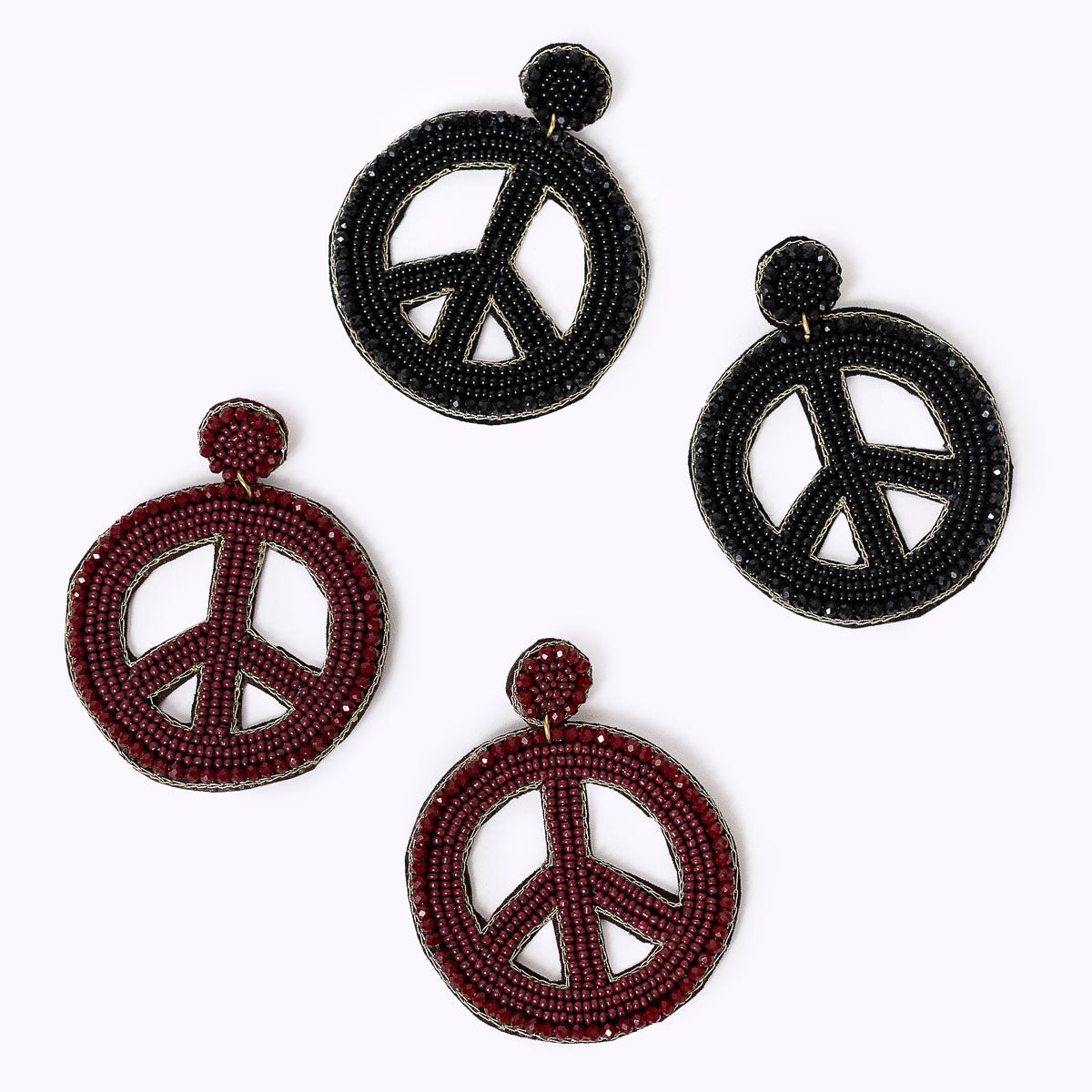 Beaded earrings "My Peace"