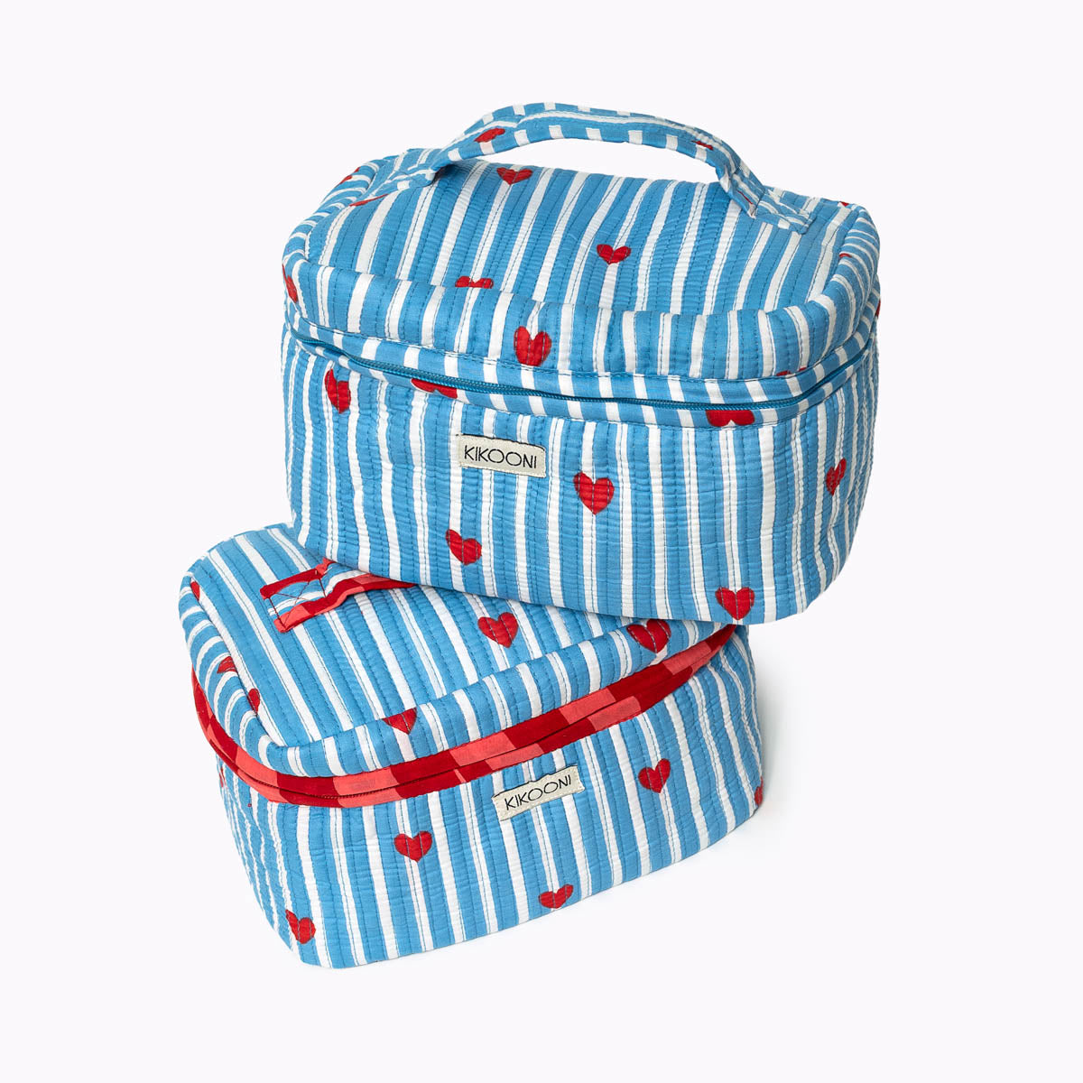 Große Kosmetiktasche  BIG BEAUTY "LOVE EDITION" blau