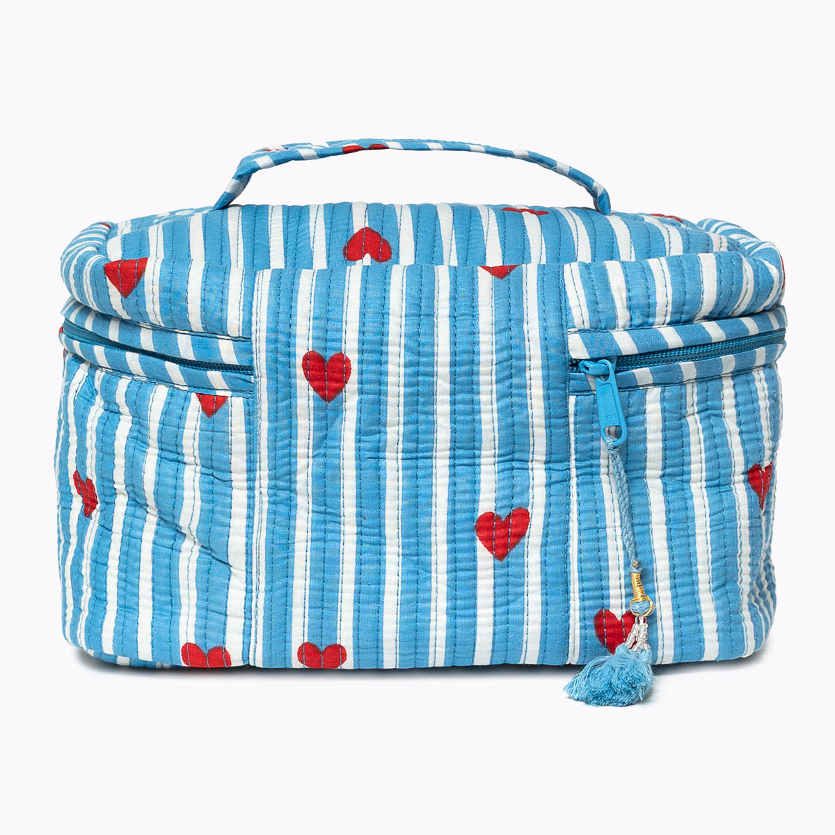 Große Kosmetiktasche  BIG BEAUTY "LOVE EDITION" blau