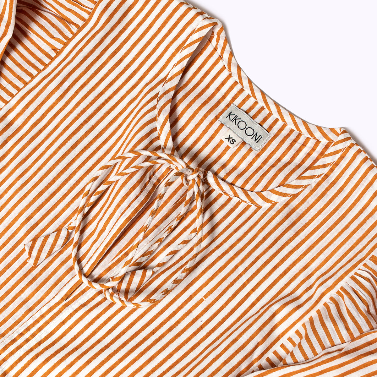 "Feel Good" cotton dress "Cinnamon Lines"