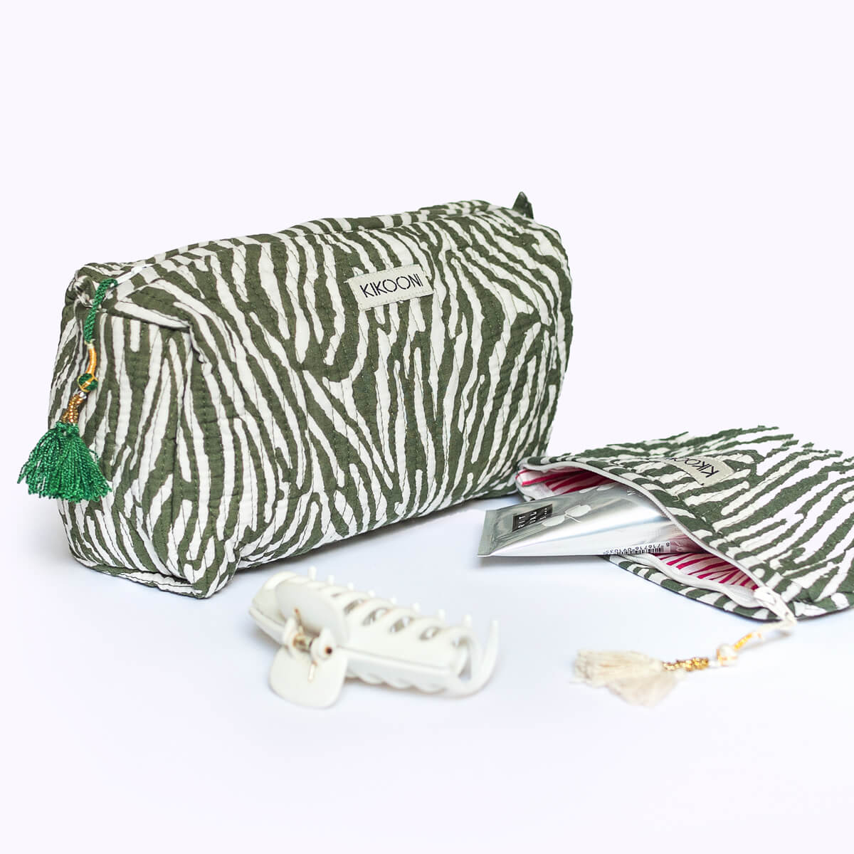 handmade cosmetic bag "Desert Zebra"