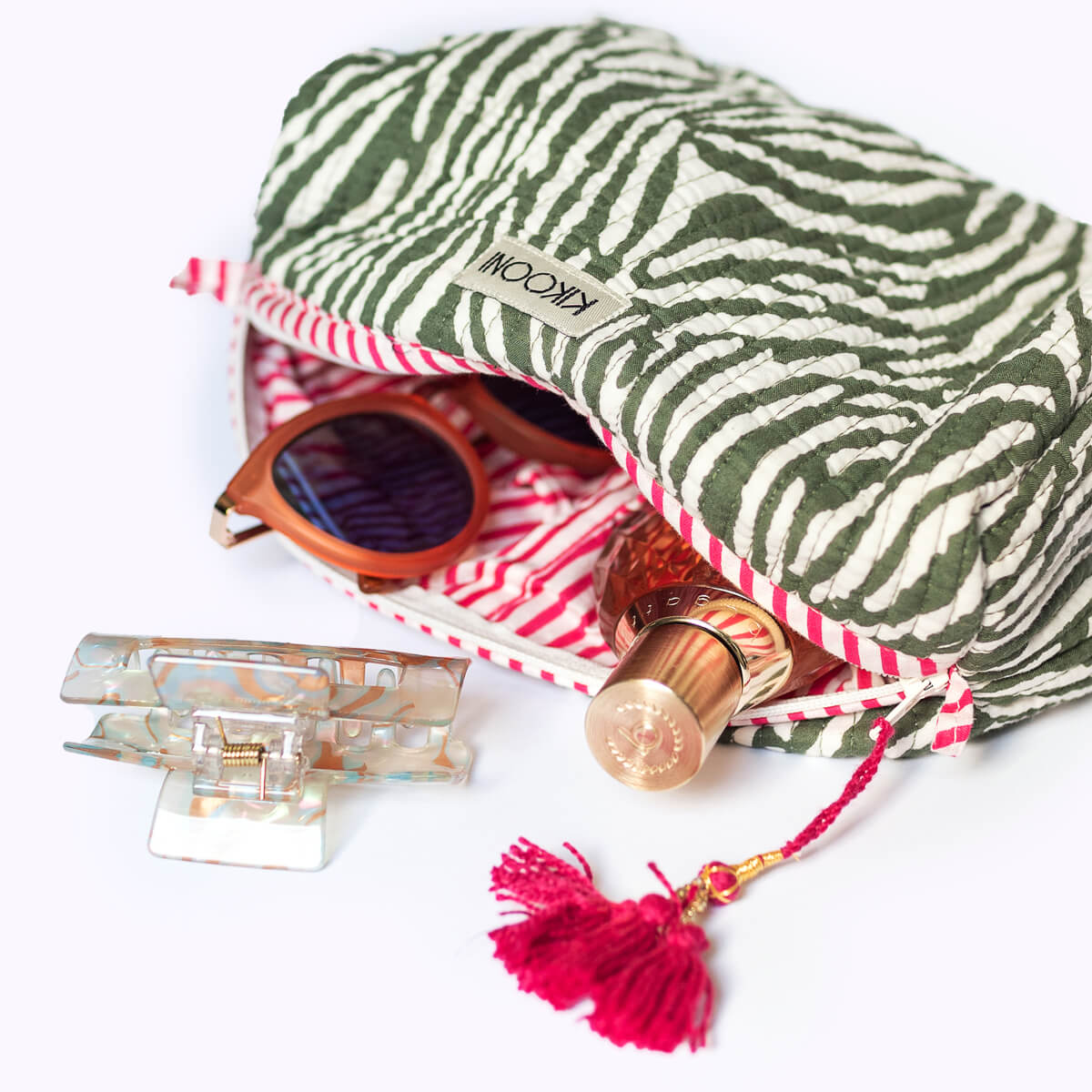 handmade cosmetic bag "Desert Zebra"