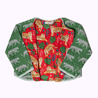 Leicht wattierte Baumwolljacke "Green Jungle" für Kinder