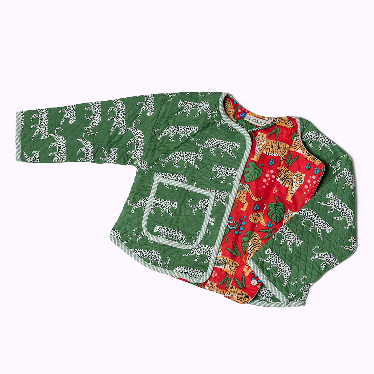 Leicht wattierte Baumwolljacke "Green Jungle" für Kinder