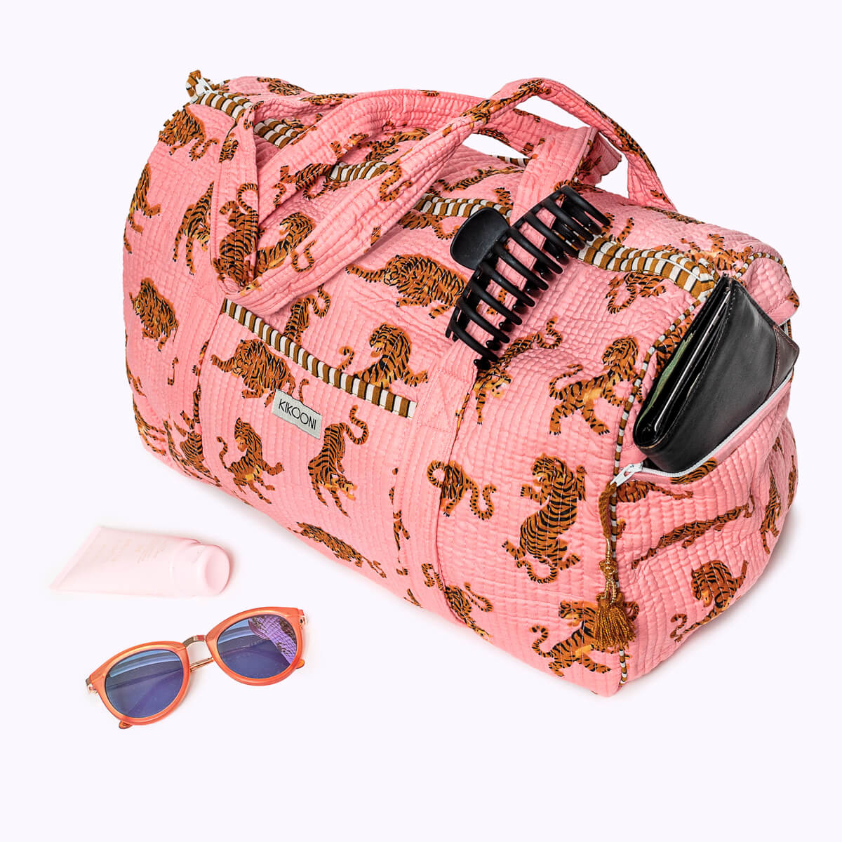 Handmade cotton bag "Electric Tigress"