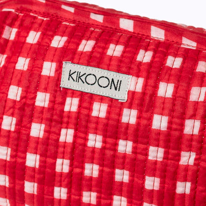 Kosmetiktasche "HAPPY CHECKS" rot