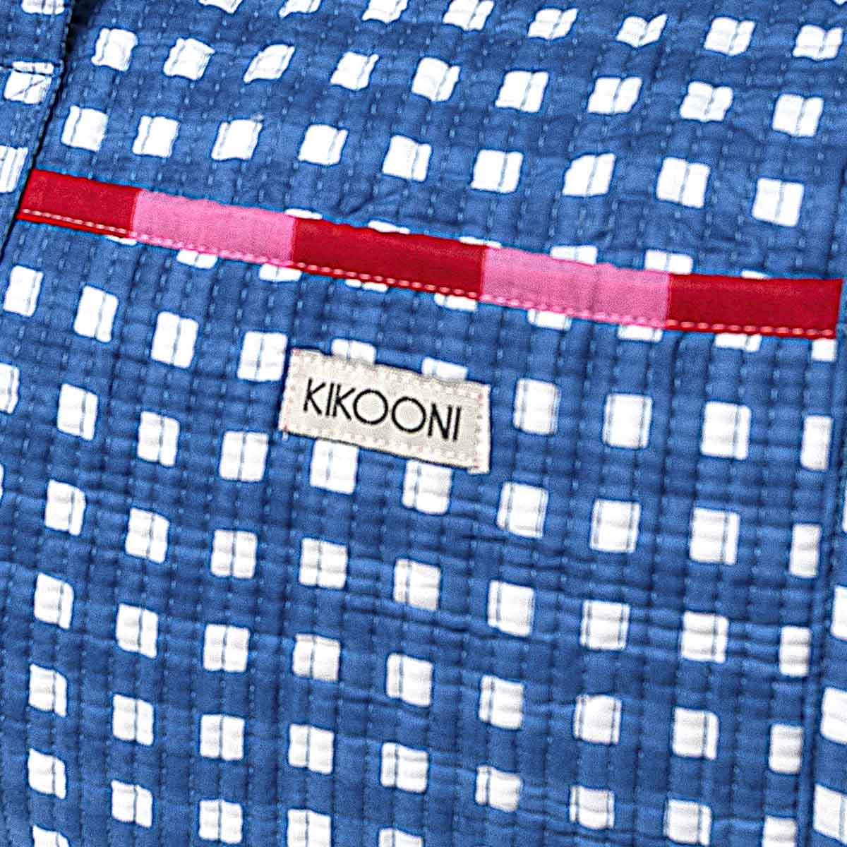 Baumwolltasche "Happy Checks" blau