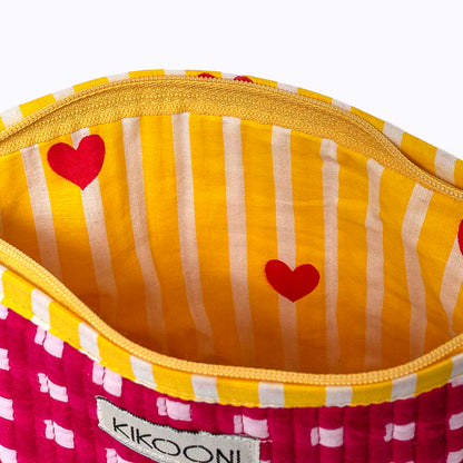 Mini Tasche "HAPPY CHECK" pink