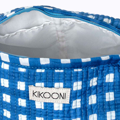 Kosmetiktasche "Happy Checks" blue