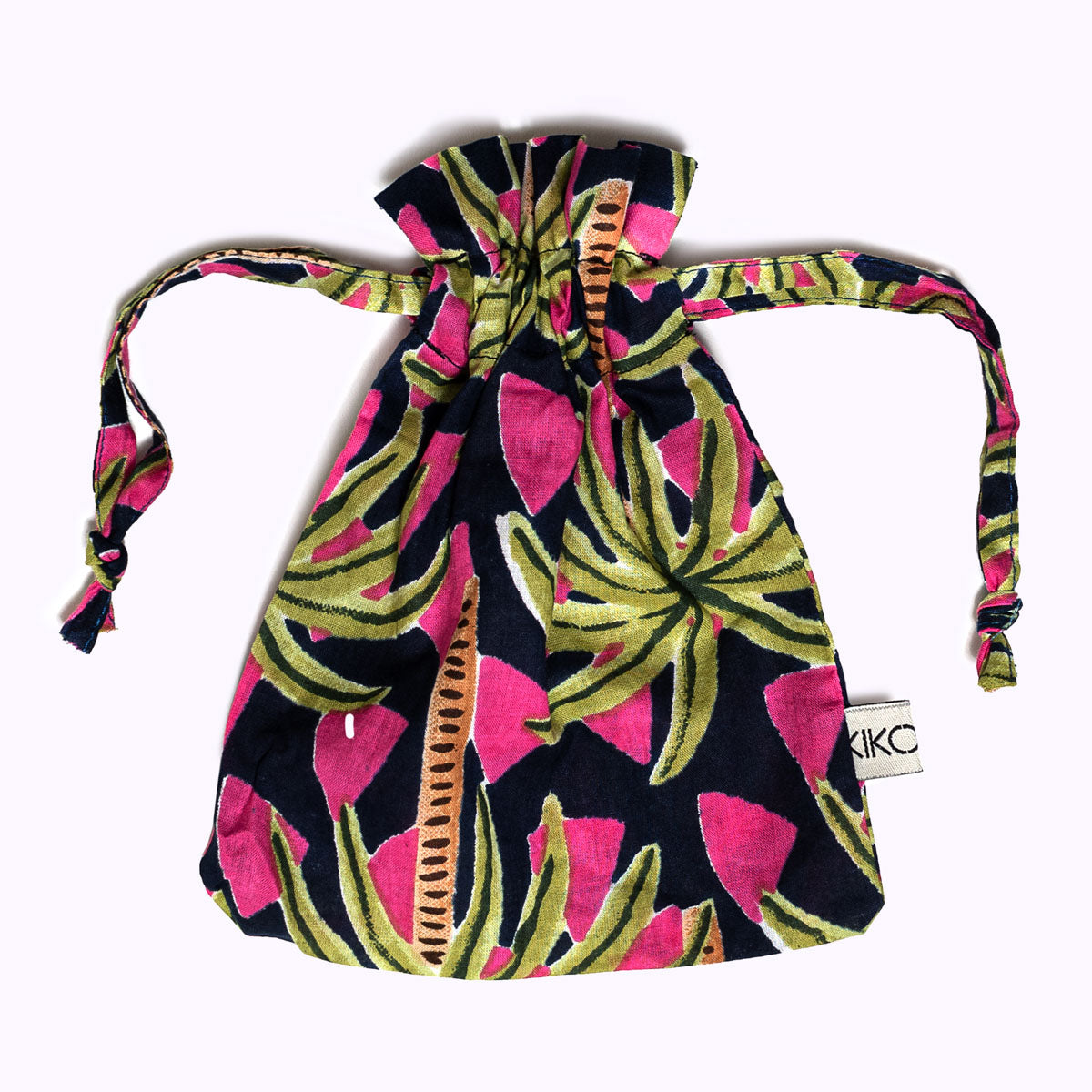 "Palms by Night" cotton pouch