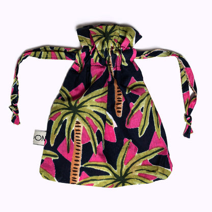 Baumwolltäschchen "Palms by Night"