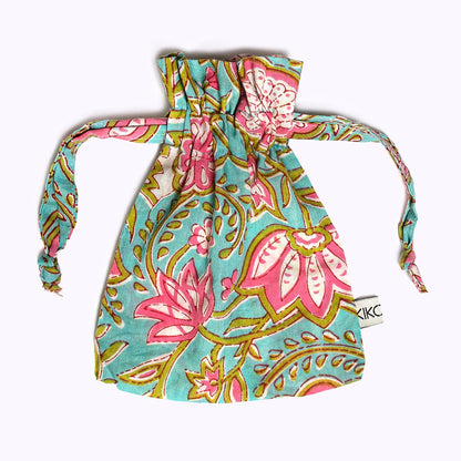 Baumwolltäschchen "Pink Lotus"