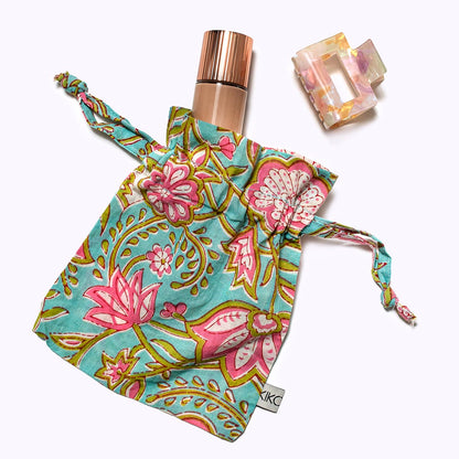 Baumwolltäschchen "Pink Lotus"