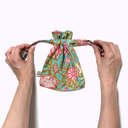 Baumwolltäschchen "Pink Lotus"