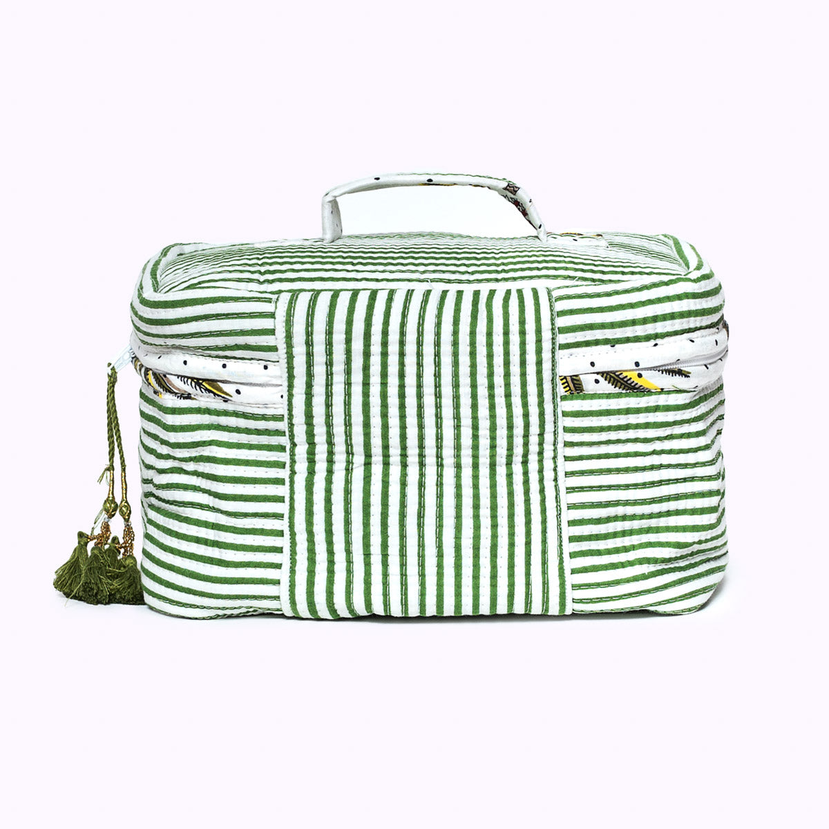 Large cosmetic bag BIG BEAUTY "Stripes with P"