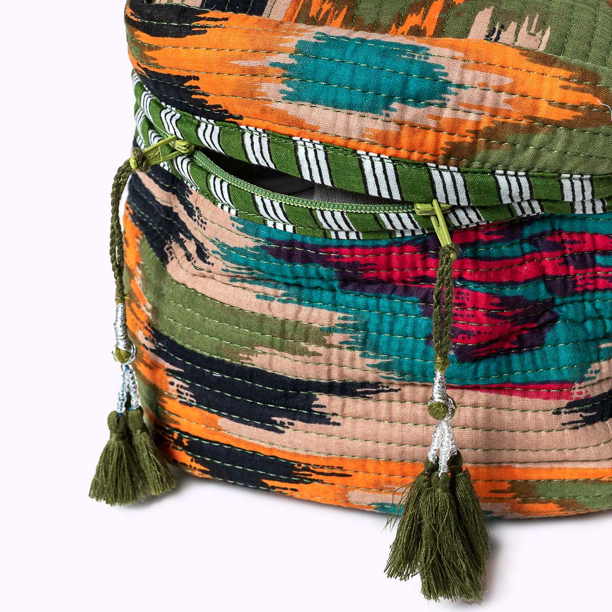 Große Kosmetiktasche BIG BEAUTY "Green Ikat"