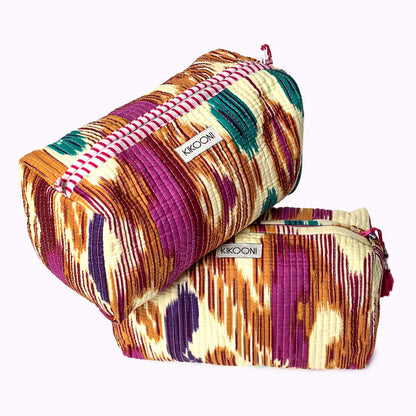 handmade cosmetic bag "Happy Ikat"