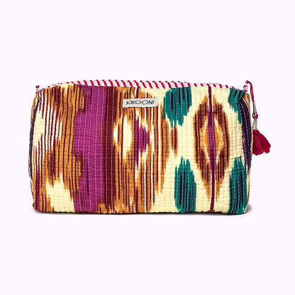 handmade cosmetic bag "Happy Ikat"