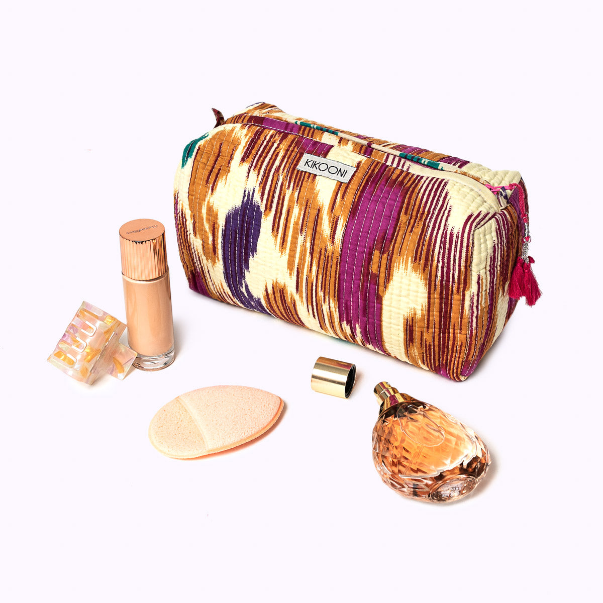 handmade cosmetic bag "Happy Ikat"