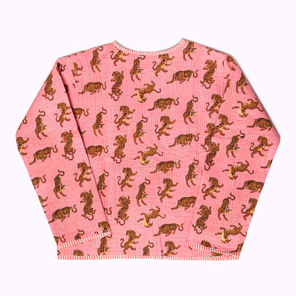 handgefertigte Baumwolljacke "Electric Tigress"