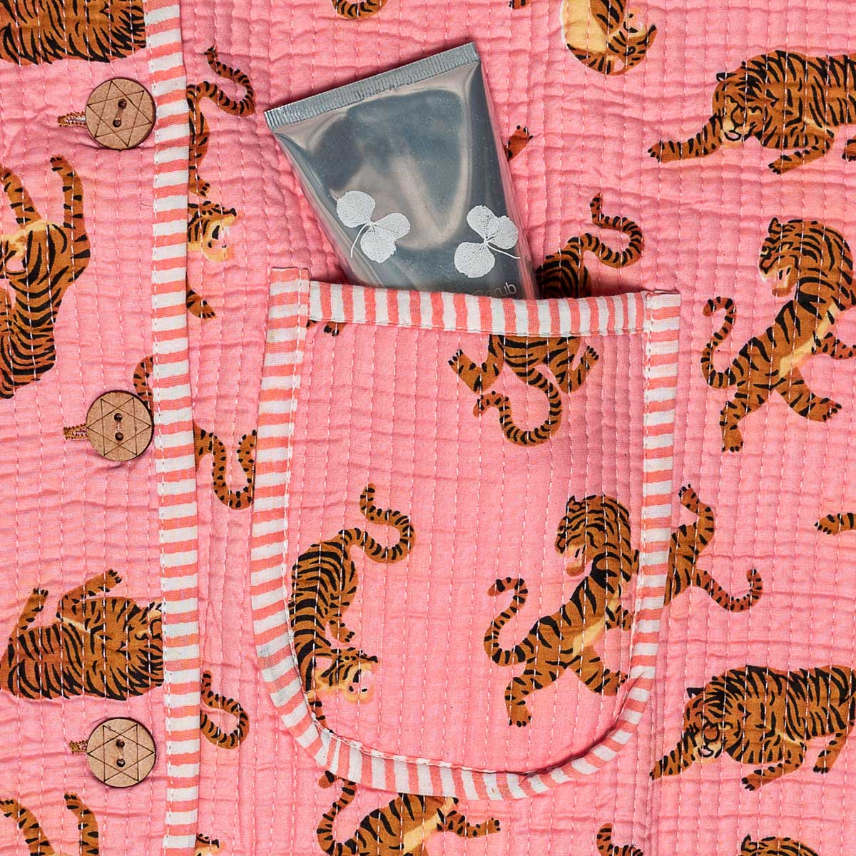 handgefertigte Baumwolljacke "Electric Tigress"