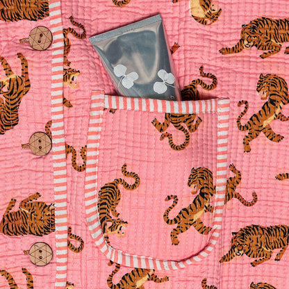 handgefertigte Baumwolljacke "Electric Tigress"