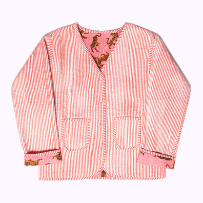 handgefertigte Baumwolljacke "Electric Tigress"