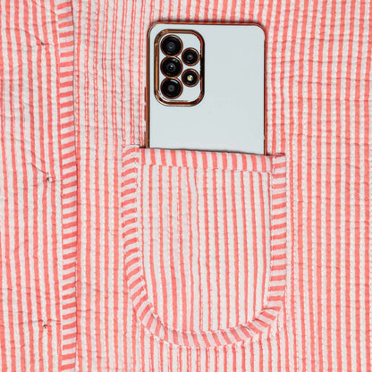 handgefertigte Baumwolljacke "Electric Tigress"