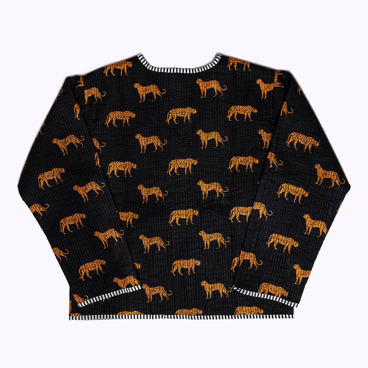 handgefertigte Baumwolljacke "black Leopard"