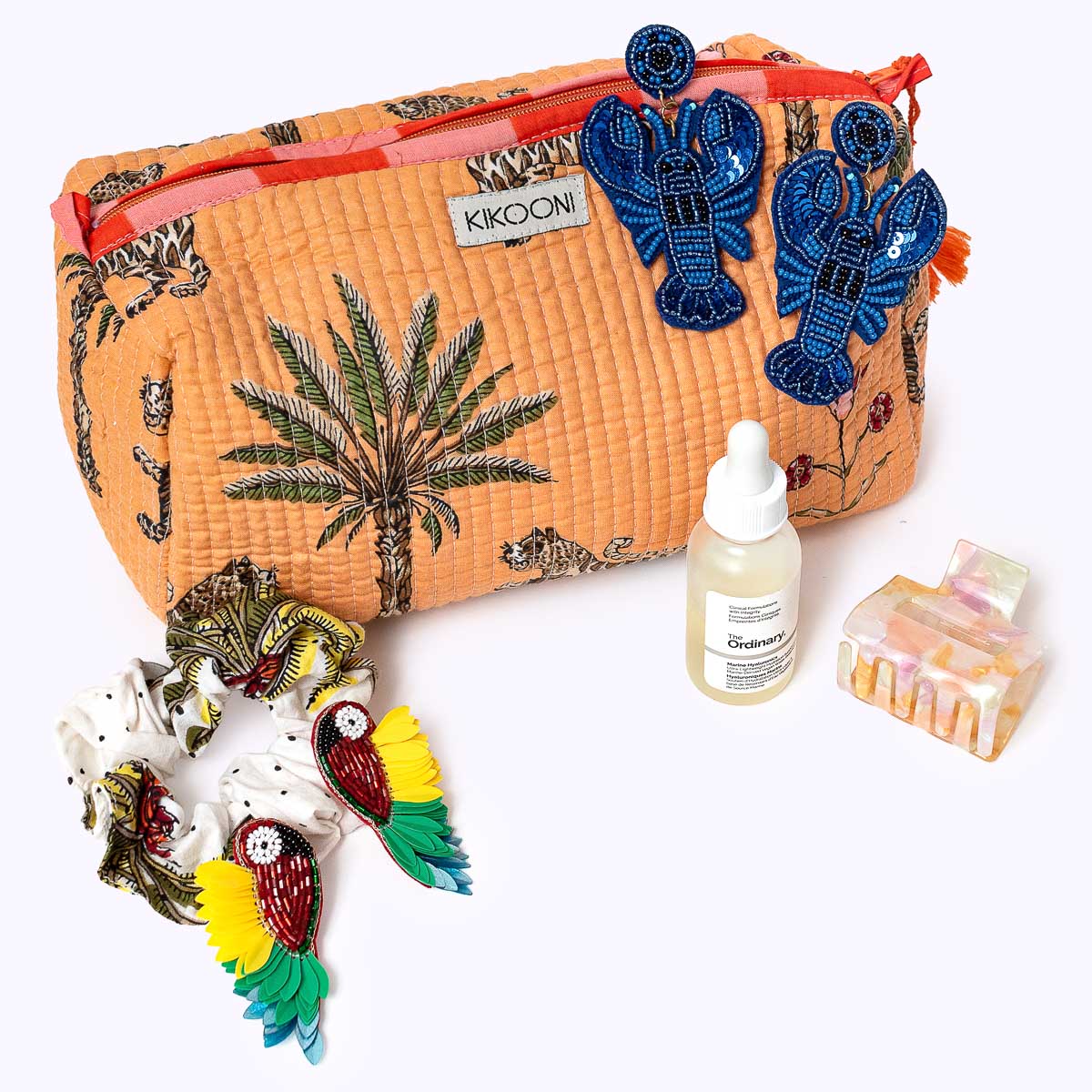 Beaded earrings "Funky Parrot"