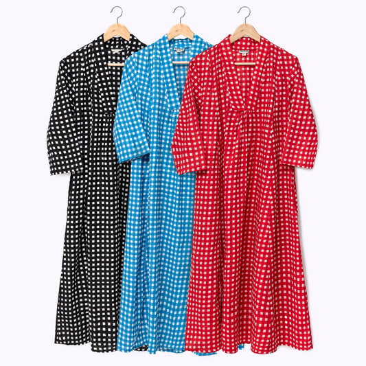 The Easy Dress "happy checks"