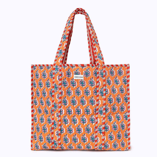 XL Artisan Shopper "Sunset Leaf"