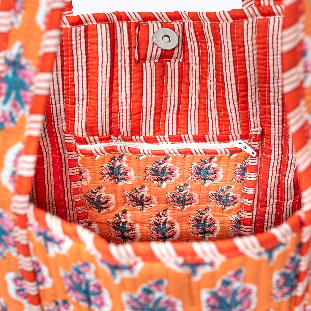 XL Artisan Shopper "Sunset Leaf"