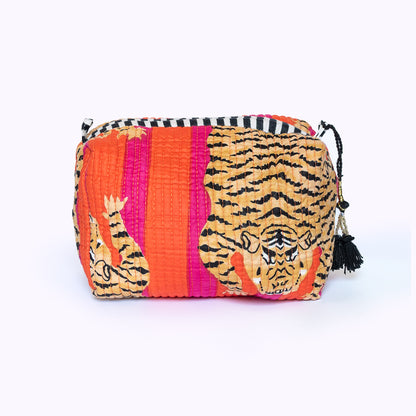 handgemachte kleine Kosmetiktasche "Poppy Tiger"