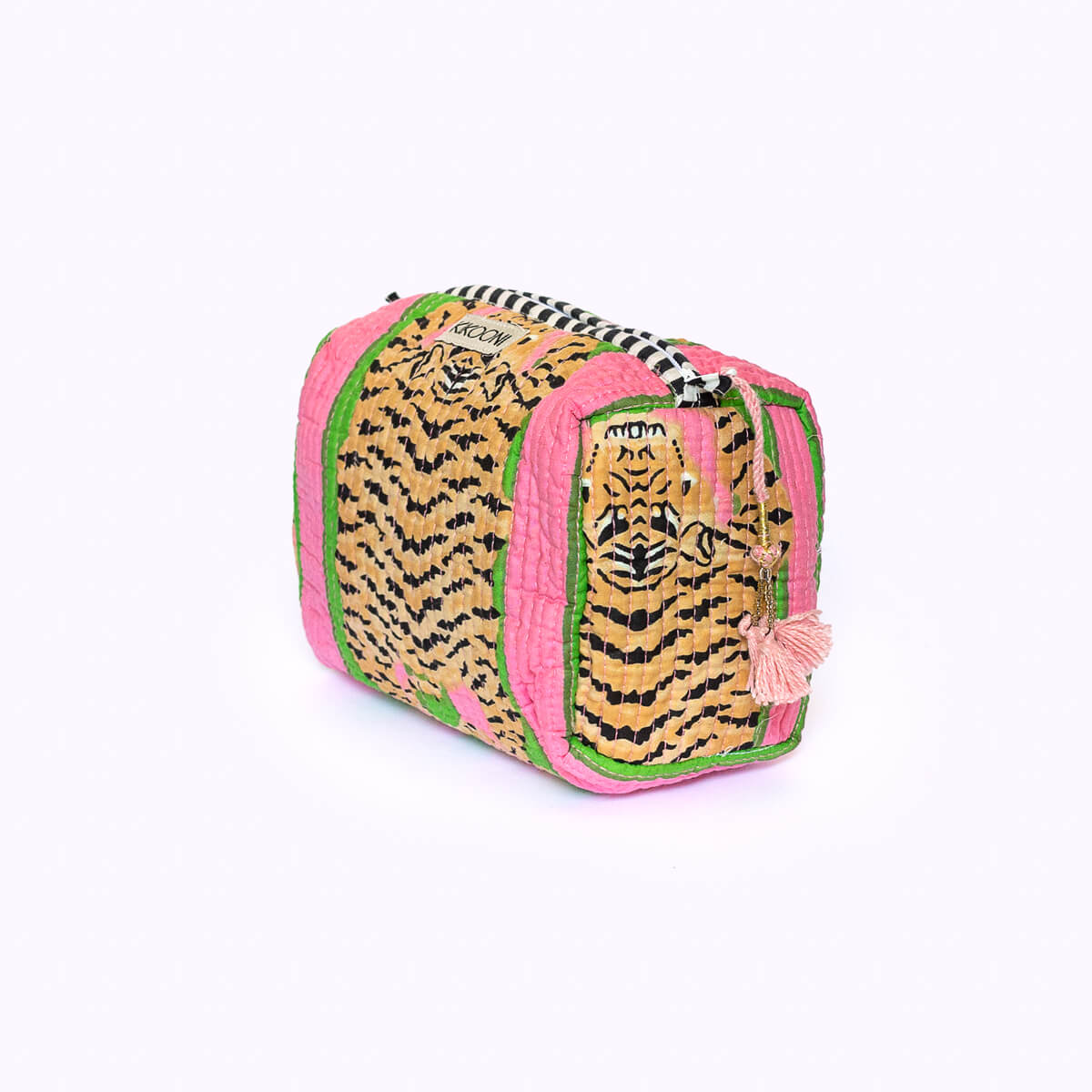 Handgemachte kleine Kosmetiktasche  "Poppy Tiger Candy"