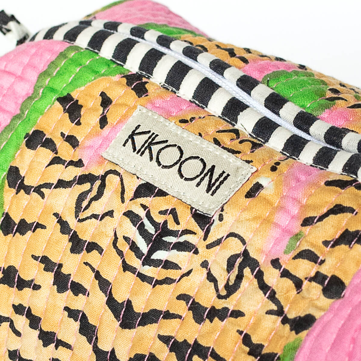 Handgemachte kleine Kosmetiktasche  "Poppy Tiger Candy"