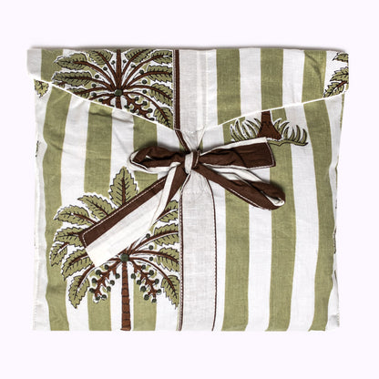 Leichter Baumwoll Kimono "Olive Oasis"