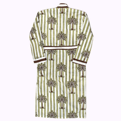 Leichter Baumwoll Kimono "Olive Oasis"