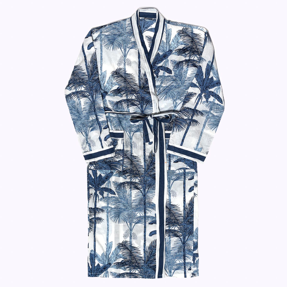 Leichter Baumwoll Kimono "blue Jungle"