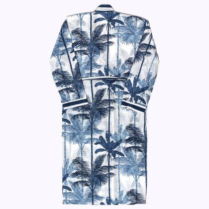 Leichter Baumwoll Kimono "blue Jungle"