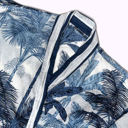 Leichter Baumwoll Kimono "blue Jungle"