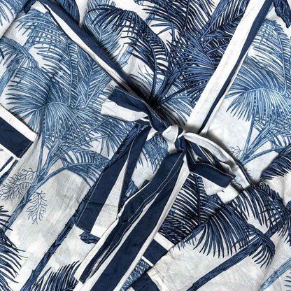 Leichter Baumwoll Kimono "blue Jungle"