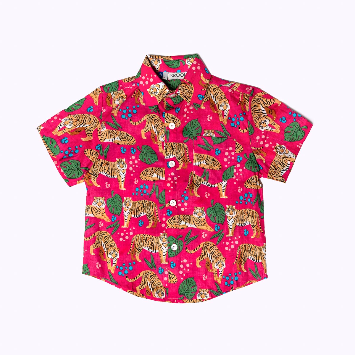 Kinderhemd „Pink Jungle" - handgefertigte