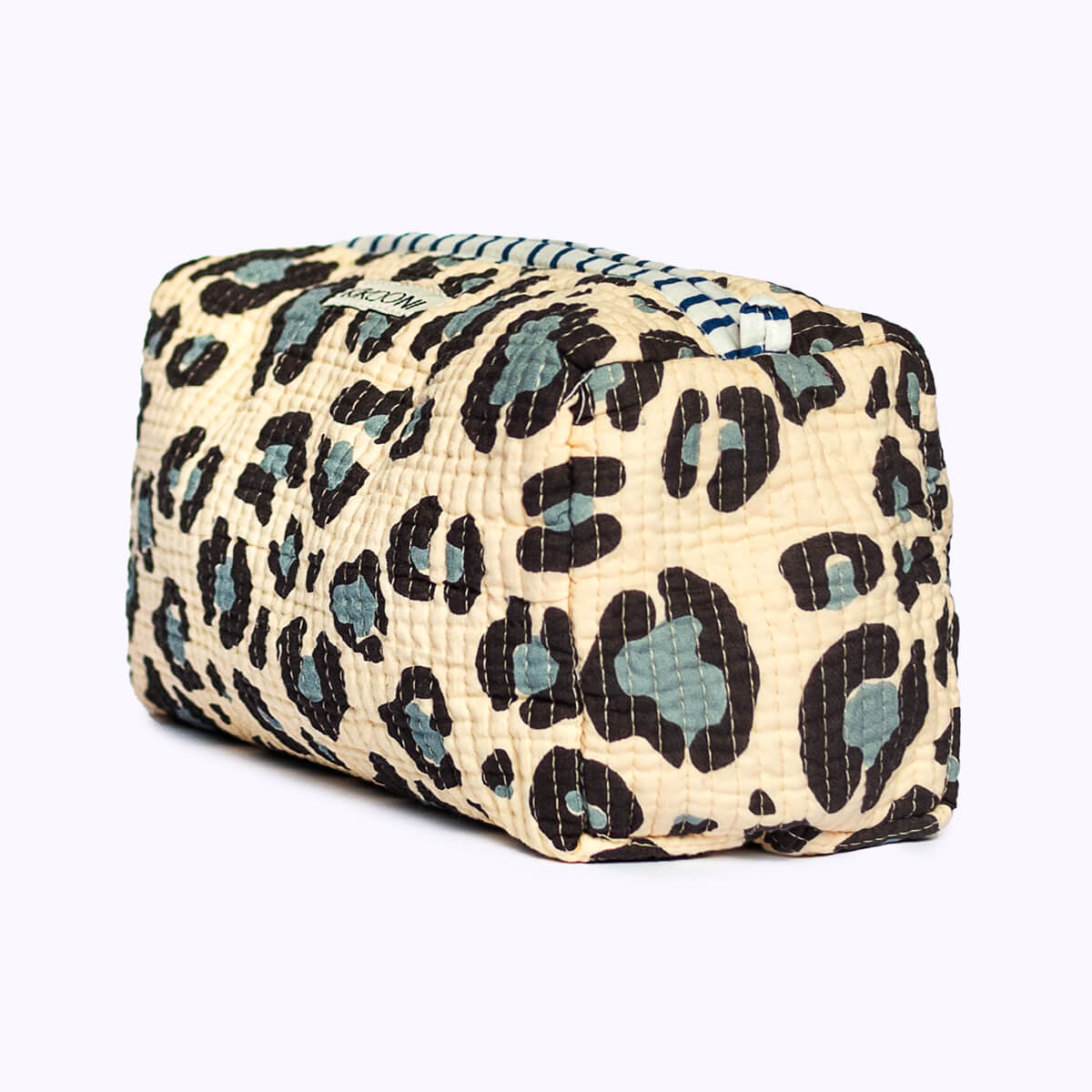 Handmade cosmetic bag "Blue Leo"